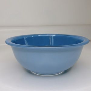 Pyrex 💙 Vintage Blue Clear Glass Mixing Bowl Collectible Kitschy Home Decor